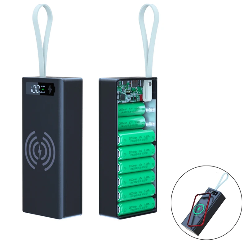 16*18650 Battery Holder Power Bank Case Dual USB Mobile Phone Charger TypeC 18650 Battery Storage Box For Iphone Xiaomi
16*18650 Battery Holder Power Bank Case Dual USB Mobile Phone Charger TypeC 18650 Battery Storage Box For Iphone Xiaomi