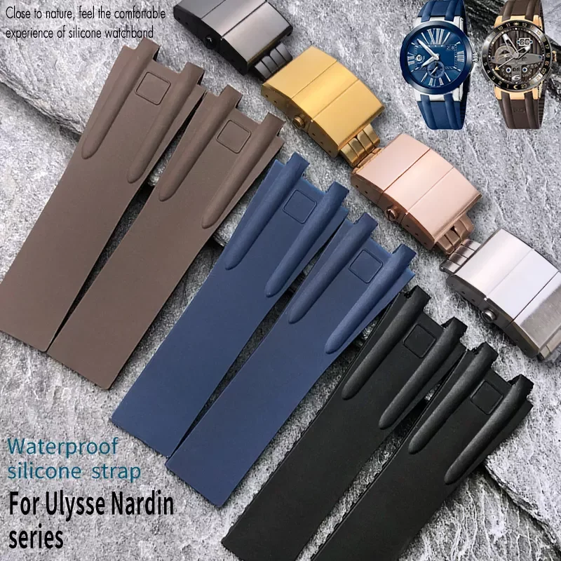 Ремешок силиконовый для часов Ulysse Nardin, резиновый водонепроницаемый стальной складной браслет, черный синий коричневый, 26 мм * 20 мм
Ремешок силиконовый для часов Ulysse Nardin, резиновый водонепроницаемый стальной складной браслет, черный синий коричневый, 26 мм * 20 мм