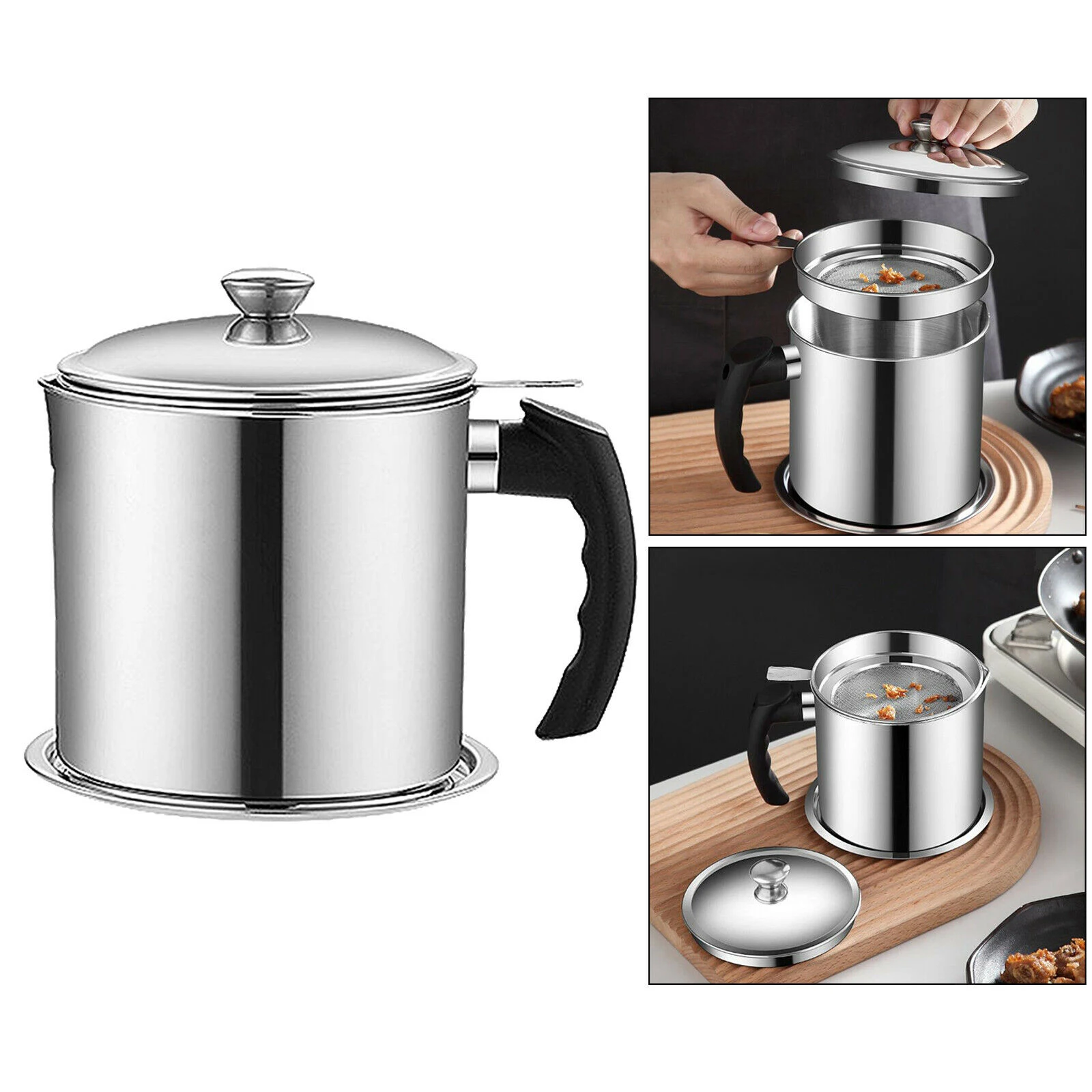 1.3L/1.8L Stainless Steel Oil Filter Pot Container Oil Storage Can Tank Kitchen Household Tools Cooking Oil Bottle
1.3L/1.8L Stainless Steel Oil Filter Pot Container Oil Storage Can Tank Kitchen Household Tools Cooking Oil Bottle