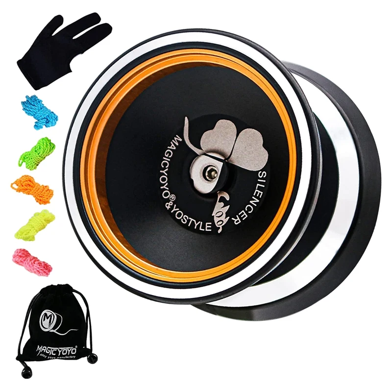 MAGICYOYO Unresponsive Yoyo M001-B,Alloy Aluminum Yoyo With Metal Ring Intermediate Yoyo+Extra 5 String+Gloves+Bag
MAGICYOYO Unresponsive Yoyo M001-B,Alloy Aluminum Yoyo With Metal Ring Intermediate Yoyo+Extra 5 String+Gloves+Bag