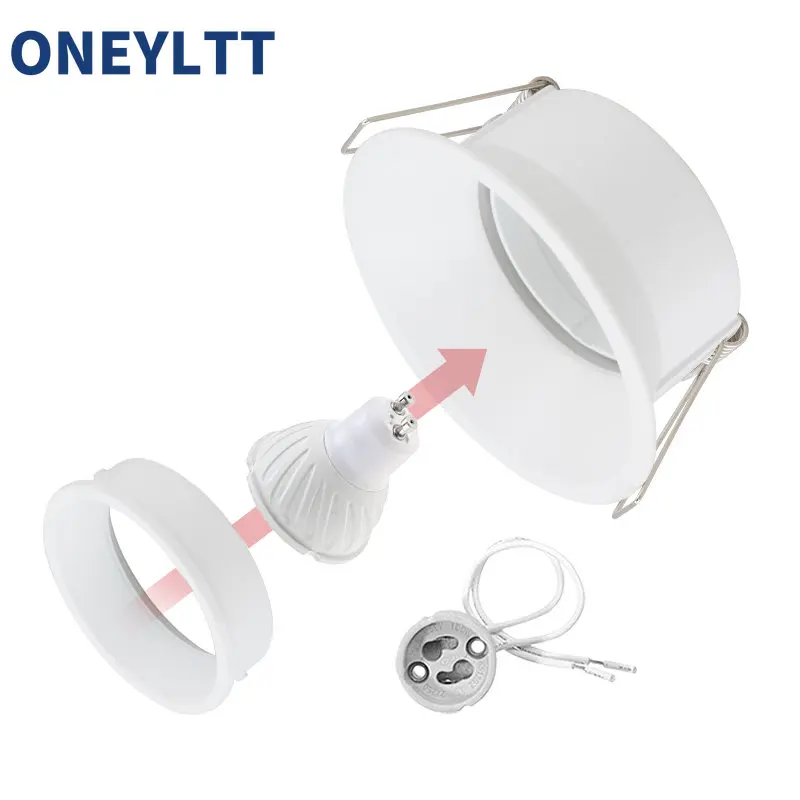 Round Square White Aluminum LED Fixtures Trim Halogen Spotlights GU10 MR16 Frame Recessed Led Fittings spot downlight gu10
Round Square White Aluminum LED Fixtures Trim Halogen Spotlights GU10 MR16 Frame Recessed Led Fittings spot downlight gu10