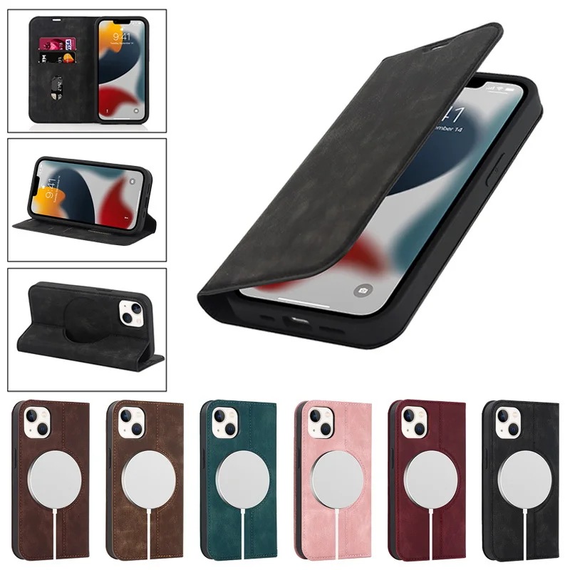 Противоударный Магнитный кожаный чехол-бумажник для iPhone 14 Pro Max 13 12 11, чехол для беспроводной зарядки Magsafe для iPhone 14 Plus
Противоударный Магнитный кожаный чехол-бумажник для iPhone 14 Pro Max 13 12 11, чехол для беспроводной зарядки Magsafe для iPhone 14 Plus