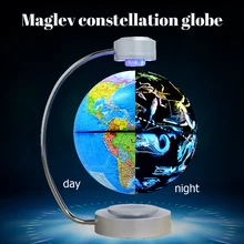 8 Inch Maglev Globe Self Rotating World Maps English Levitating Globus Levitation Magnetic Floating Map Geography Education Deco