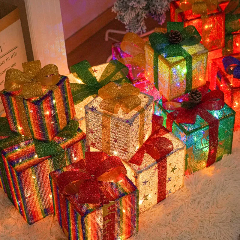 3pcs Set Christmas Lights Christmas Candy Stacked Gift Boxes Birthday Party Decoration Props Ornaments Decorations 2023 New
3pcs Set Christmas Lights Christmas Candy Stacked Gift Boxes Birthday Party Decoration Props Ornaments Decorations 2023 New