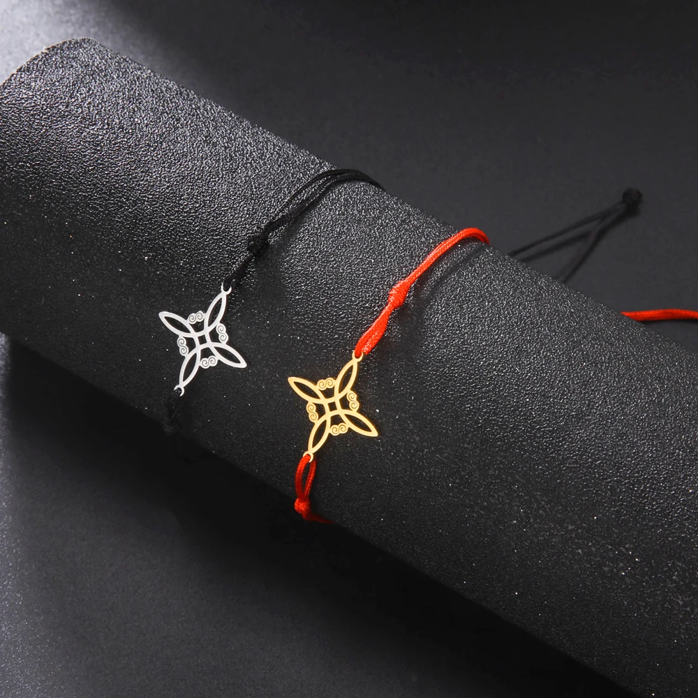 COOLTIME Witch Knot Wax Rope Adjustable Bracelets on hand Stainless Steel Brecelet for Women Girls Wicca Amulet Jewlery Gift
COOLTIME Witch Knot Wax Rope Adjustable Bracelets on hand Stainless Steel Brecelet for Women Girls Wicca Amulet Jewlery Gift