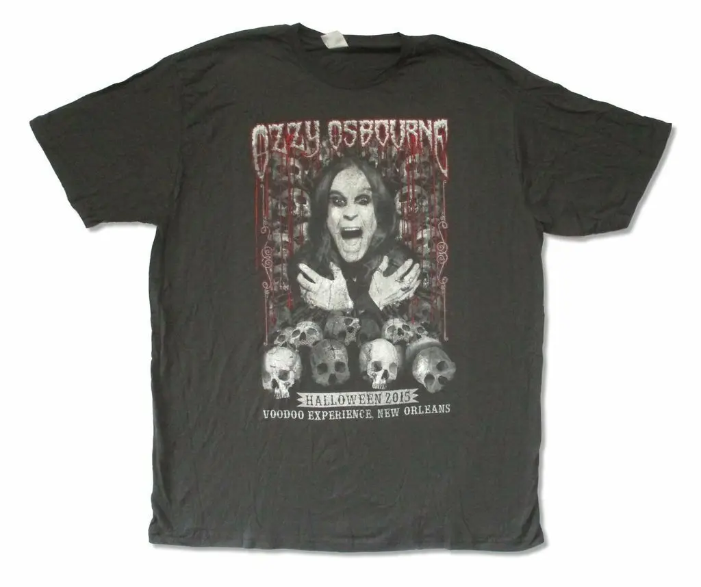Ozzy Osbourne Bloody Rain Event 2015 Mens Charcoal T Shirt New Adult