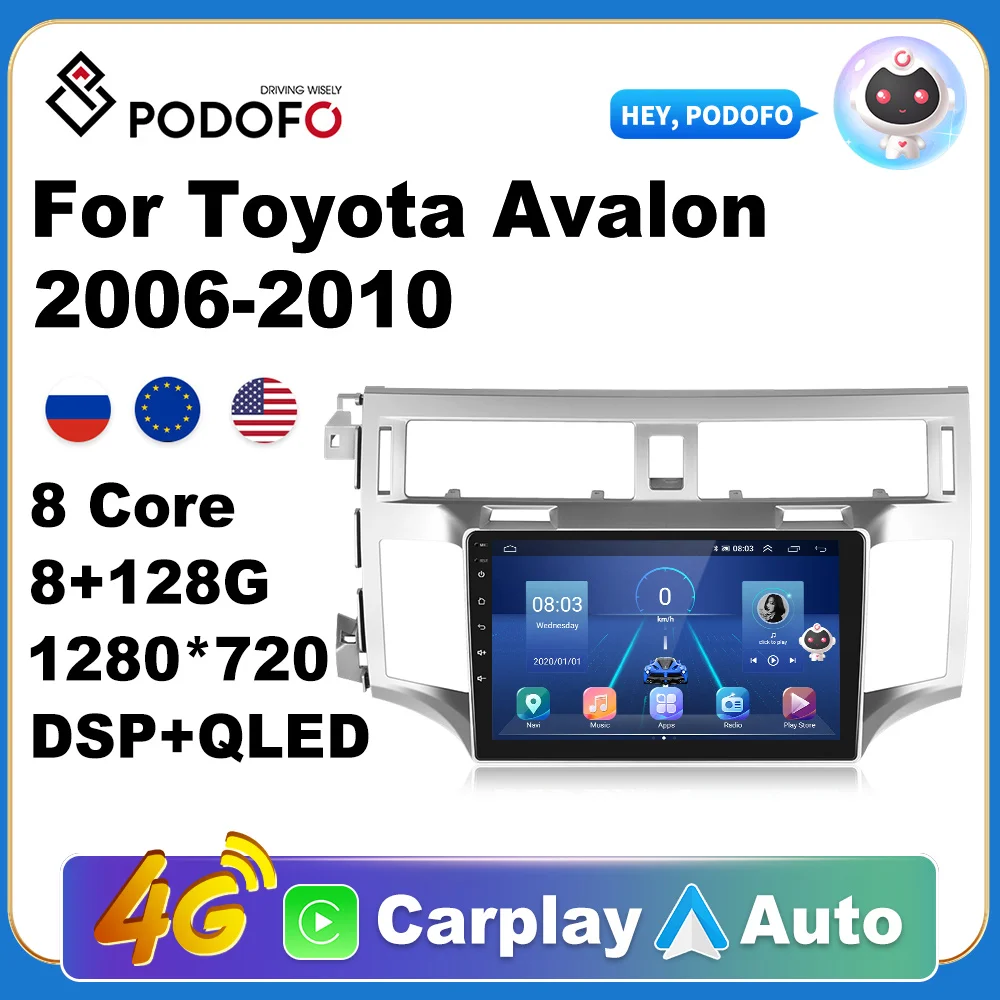 Podofo автомобильный Android CarPlay Радио мультимедийный плеер для Toyota Avalon 2006-2010 2Din Авторадио Видео AI голосовой GPS Navi 4G WiFi
Podofo автомобильный Android CarPlay Радио мультимедийный плеер для Toyota Avalon 2006-2010 2Din Авторадио Видео AI голосовой GPS Navi 4G WiFi