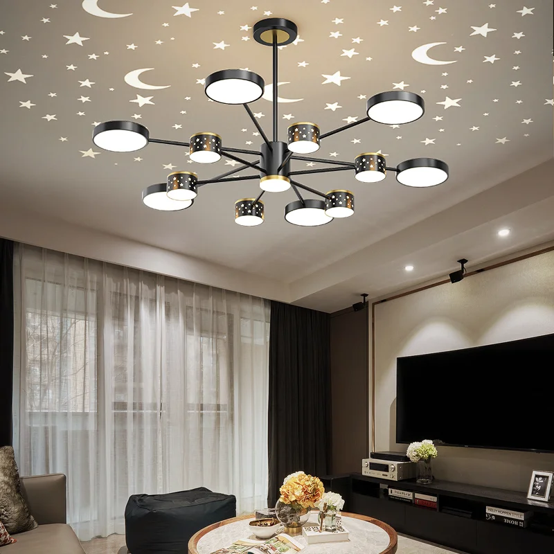 Nordic Modern LED Chandeliers Hanging Lamps For Ceiling With Personality Creative Decor Star Lights Ceiling Mounted Room Fixture
Nordic Modern LED Chandeliers Hanging Lamps For Ceiling With Personality Creative Decor Star Lights Ceiling Mounted Room Fixture