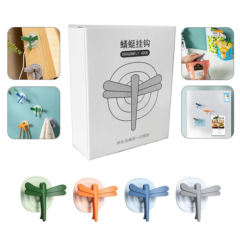 4Pcs Universal Self Adhesive Wall Dragonfly Hook Magnetic Refrigerator Magnet Kitchen Towel Hooks Home Storage Accessories
4Pcs Universal Self Adhesive Wall Dragonfly Hook Magnetic Refrigerator Magnet Kitchen Towel Hooks Home Storage Accessories