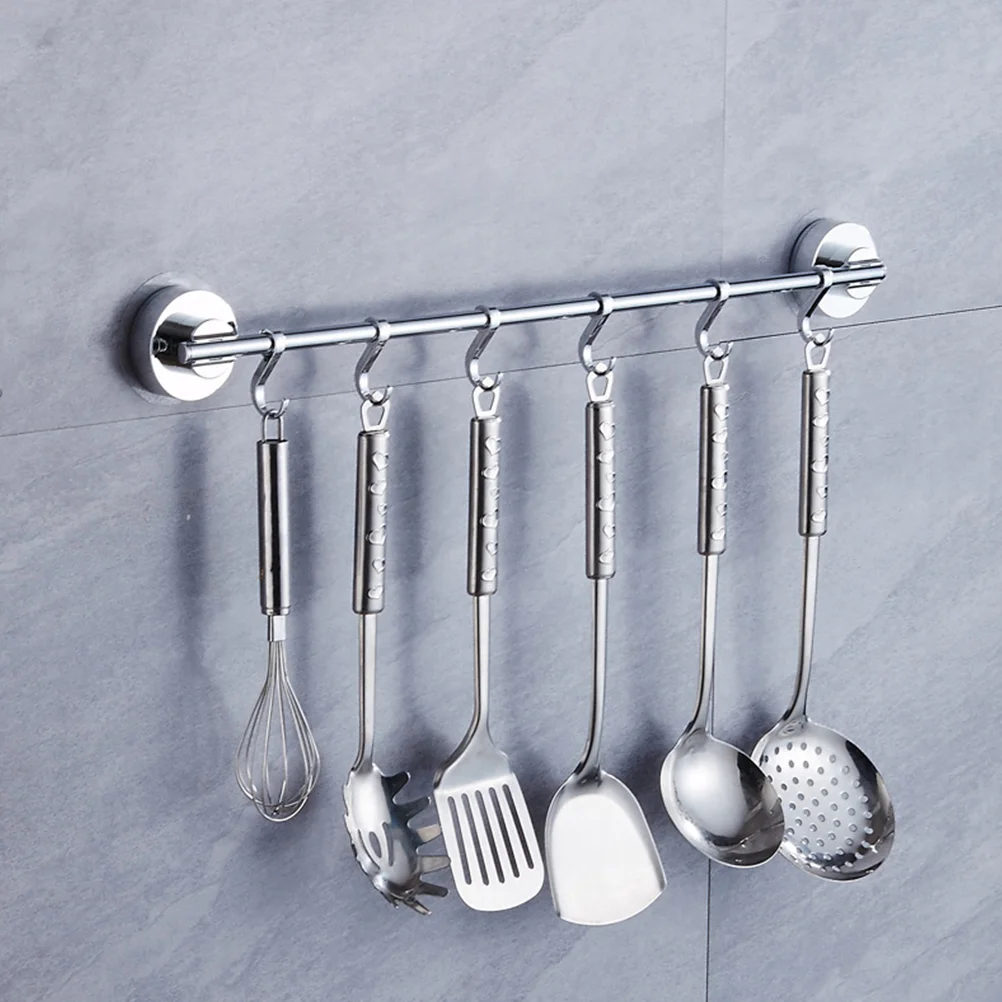 Kitchen for Suction Towel Rack Hook Rail Wall Mounted Hangers Cookware Stainless Steel Hook Rack 1PC
Kitchen for Suction Towel Rack Hook Rail Wall Mounted Hangers Cookware Stainless Steel Hook Rack 1PC