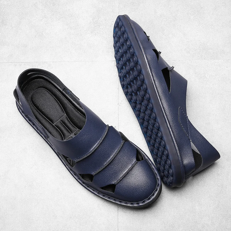 New Summer Men Sandals Breathable Beach Sandals Men Casual Shoes High Quality Leather Breathable Men's Shoes Big Size 38-48
New Summer Men Sandals Breathable Beach Sandals Men Casual Shoes High Quality Leather Breathable Men's Shoes Big Size 38-48