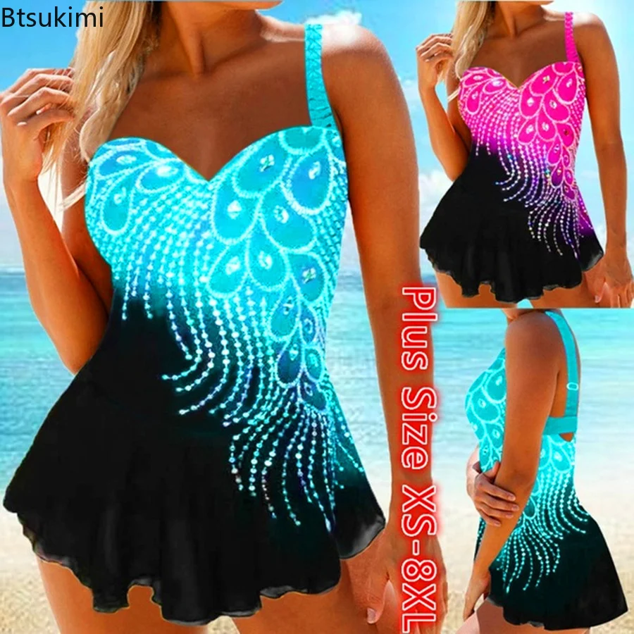 Plus Size 7XL 8XLSummer Swimwear for Women Peacock Printing Bikinis for Fat Women Burkini Bikinis Beachwear Brazilian Swimsuit
Plus Size 7XL 8XLSummer Swimwear for Women Peacock Printing Bikinis for Fat Women Burkini Bikinis Beachwear Brazilian Swimsuit