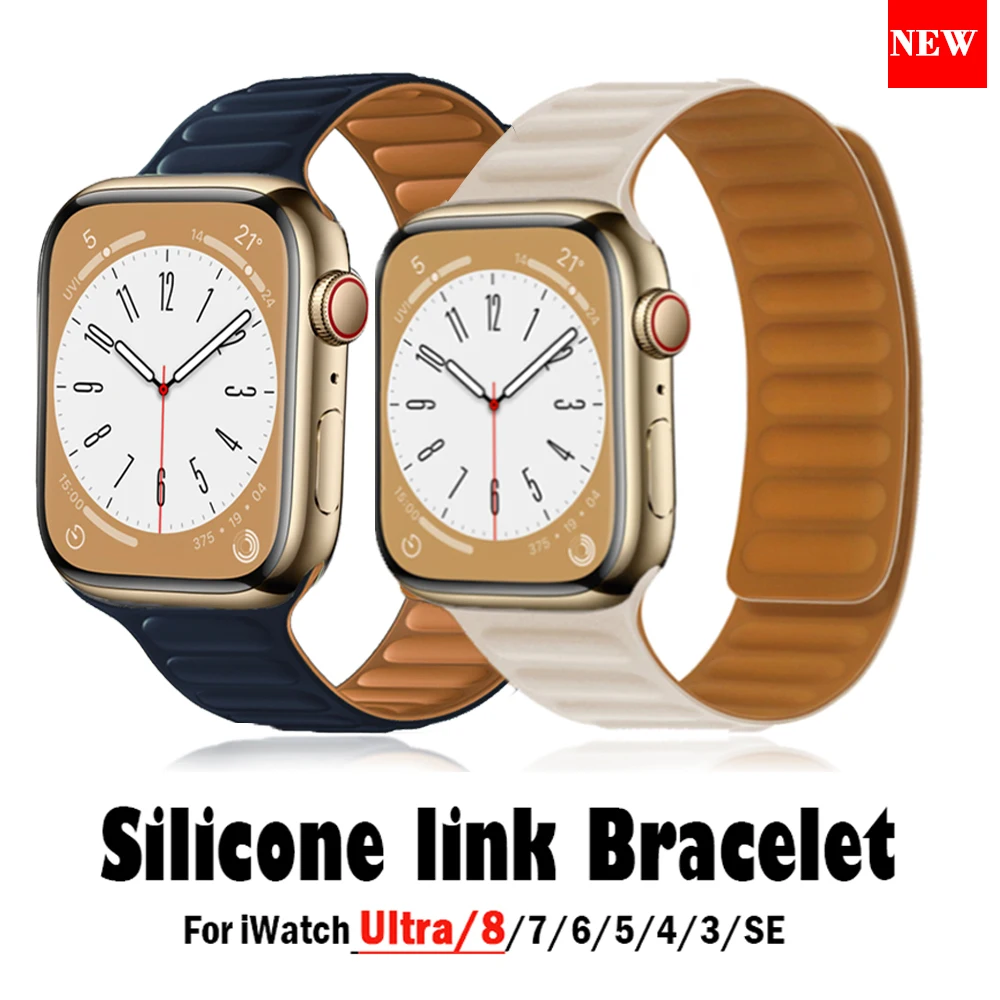 Ремешок силиконовый магнитный для Apple Watch Band 44 мм 40 мм iWatch Series 8 7 6 SE 5 4 3, спортивный браслет 42 41 45 49 мм Ultra
Ремешок силиконовый магнитный для Apple Watch Band 44 мм 40 мм iWatch Series 8 7 6 SE 5 4 3, спортивный браслет 42 41 45 49 мм Ultra