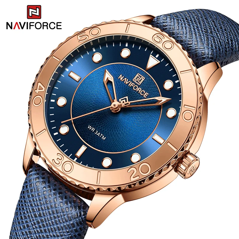 NAVIFORCE модные роскошные женские часы, новые высококачественные женские часы с кожаным ремешком, светящиеся руки, водонепроницаемые часы
NAVIFORCE модные роскошные женские часы, новые высококачественные женские часы с кожаным ремешком, светящиеся руки, водонепроницаемые часы