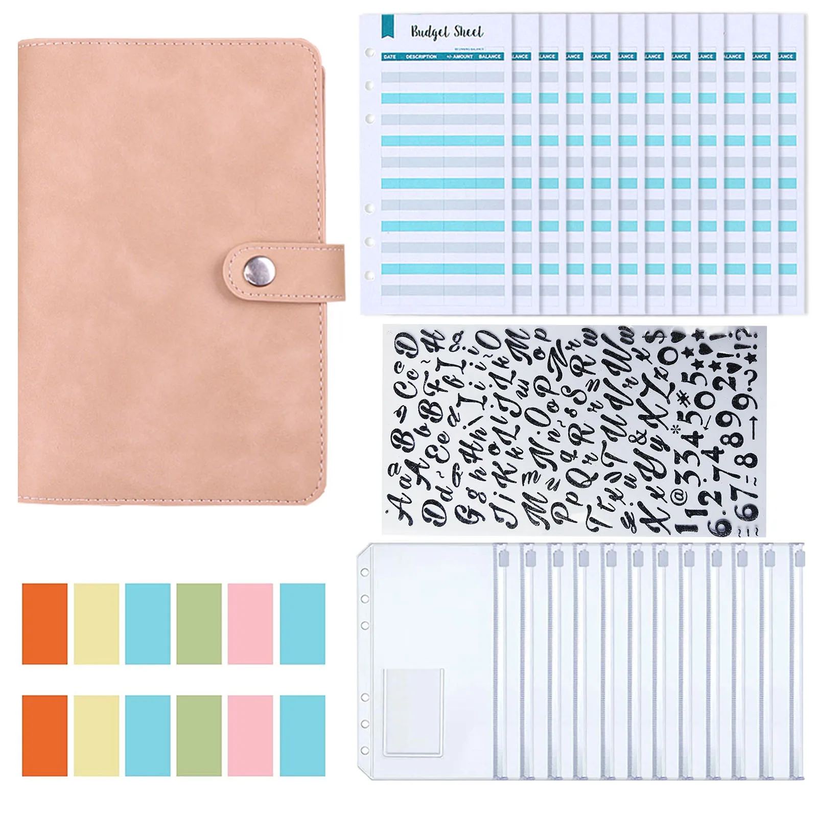 A6 Soft Pu Cover Budget Binder 12pcs Packets 12pcs Budget Sheets 1pc Stickers 1pc Lable Diary Agenda Planner School Stationery
A6 Soft Pu Cover Budget Binder 12pcs Packets 12pcs Budget Sheets 1pc Stickers 1pc Lable Diary Agenda Planner School Stationery