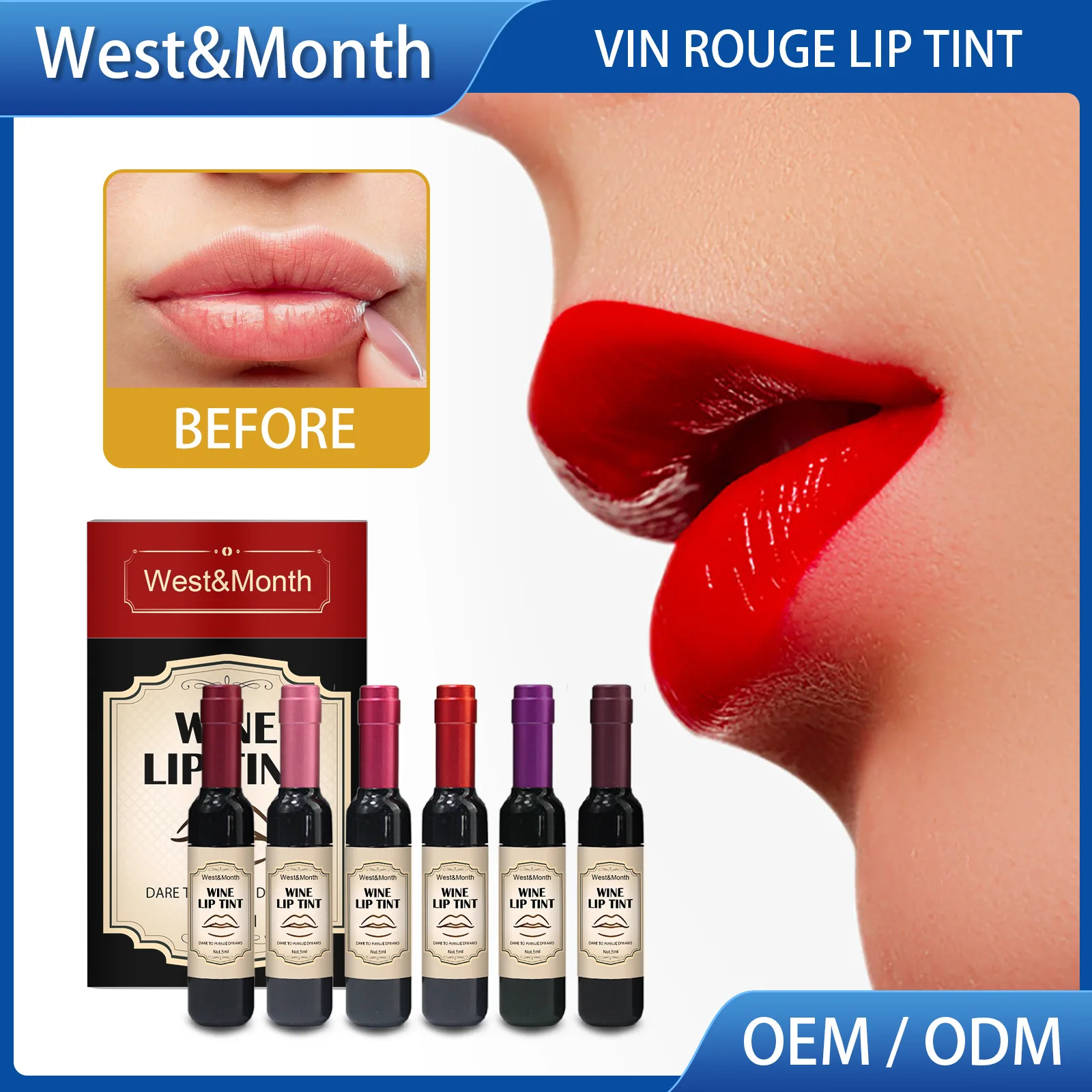 Red Wine Bottle Lip Glaze Set Moisturizing Non-Sticky No Stain on Cup Lipstick Waterproof Multi-Color Dyed Lip Liquid lip gloss 
Red Wine Bottle Lip Glaze Set Moisturizing Non-Sticky No Stain on Cup Lipstick Waterproof Multi-Color Dyed Lip Liquid lip gloss