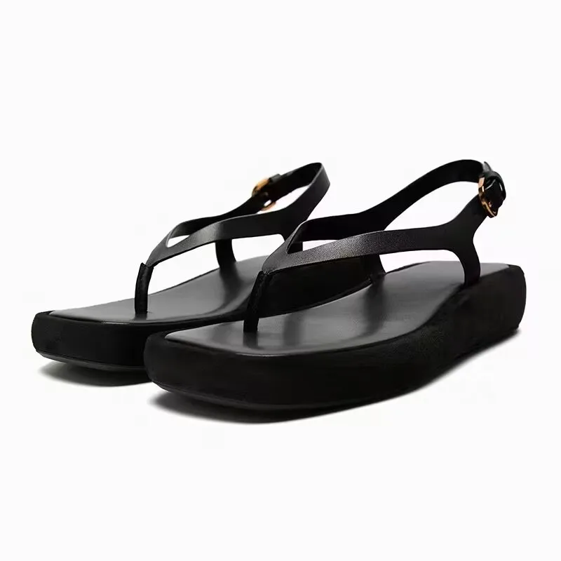Summer Pinch Slippers sandals Women Shoes Fashion Open Toe Buckle Strap Soft Leather Flip-flops Women Wedge Shoes Beach sandals
Summer Pinch Slippers sandals Women Shoes Fashion Open Toe Buckle Strap Soft Leather Flip-flops Women Wedge Shoes Beach sandals