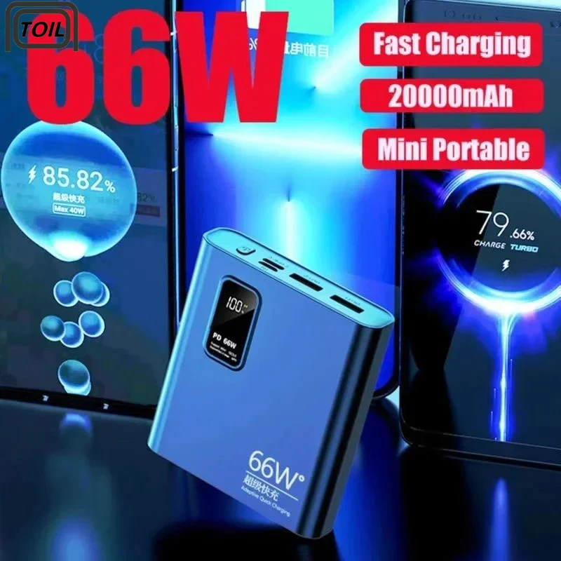 30000mAh PD 66W Super Fast Charging Power Bank HD Digital Portable Charger External Battery for Apple iPhone Xiaomi Universal
30000mAh PD 66W Super Fast Charging Power Bank HD Digital Portable Charger External Battery for Apple iPhone Xiaomi Universal