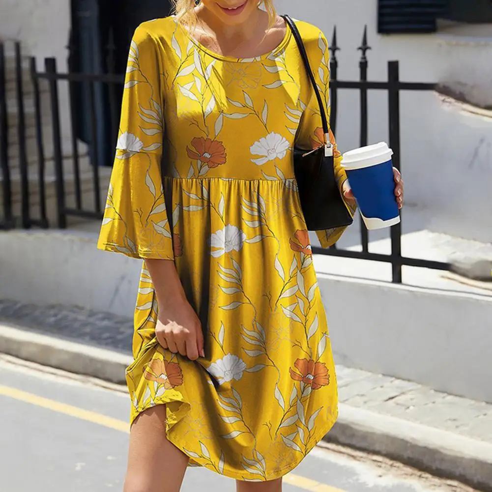Charming Printed Dress Pullover Elastic Autumn Dress Autumn Elegant Flower Pattern Party Dress
Charming Printed Dress Pullover Elastic Autumn Dress Autumn Elegant Flower Pattern Party Dress