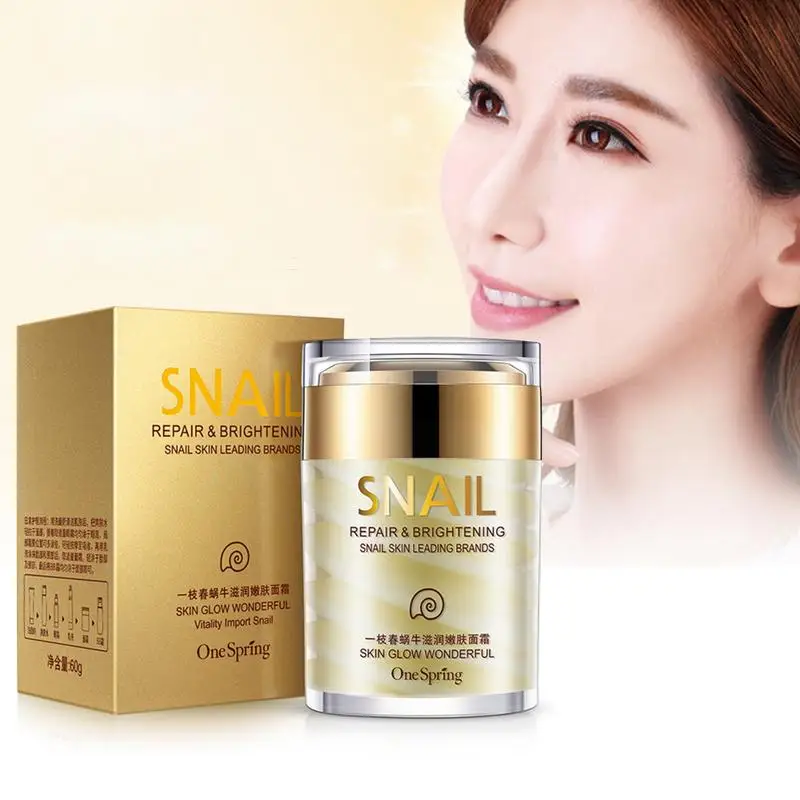 

Snail Moisturizing Nourishing Facial Cream 60g Anti-Wrinkle Skin Whiten Caring Essence Face Lotion Skin Care Serum Cream Product