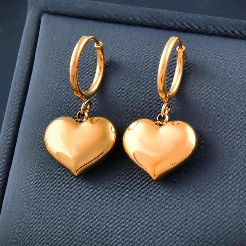 LEEKER Round Heart Pendant Stainless steel Hoop Earrings for Women Gold Silver Color Fashion earrings 2022 jewelry 2022 340 LK6
LEEKER Round Heart Pendant Stainless steel Hoop Earrings for Women Gold Silver Color Fashion earrings 2022 jewelry 2022 340 LK6