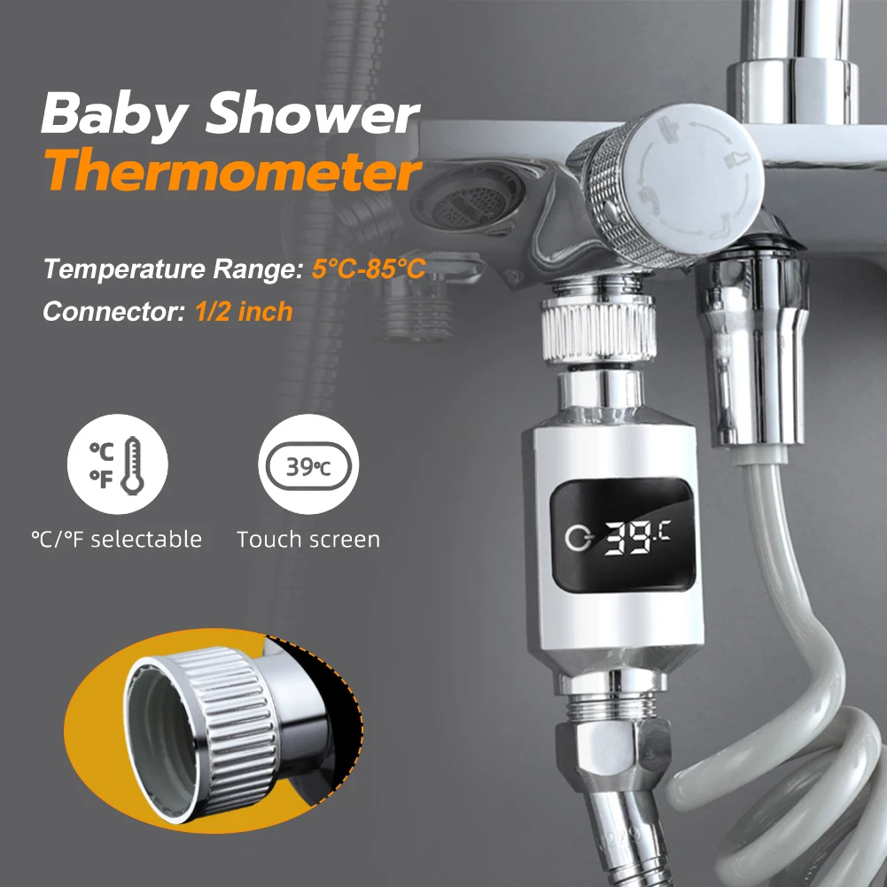 Baby Shower Thermometer LED Digital Display Water Temperature Meter Bathroom Tub Faucets Water Thermometer Gauge for Home Shower
Baby Shower Thermometer LED Digital Display Water Temperature Meter Bathroom Tub Faucets Water Thermometer Gauge for Home Shower