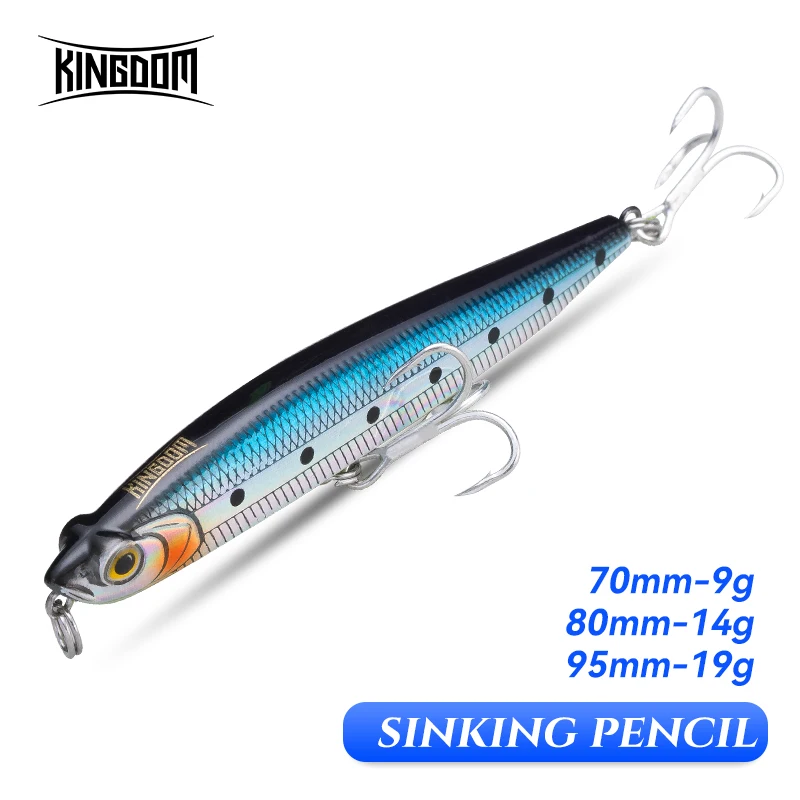 Kingdom New Sea Fishing Lures Sinking Pencil 70mm 80mm 95mm Long Casting Wobblers Artificial Hard Bait Good Action Fishing Lure
Kingdom New Sea Fishing Lures Sinking Pencil 70mm 80mm 95mm Long Casting Wobblers Artificial Hard Bait Good Action Fishing Lure
