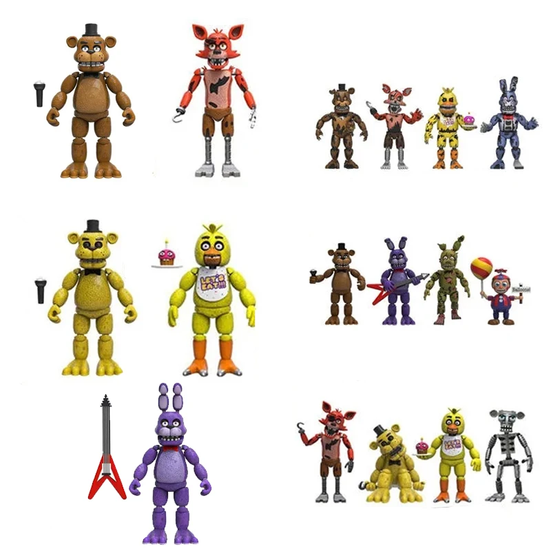 5pcs FNAF Security Breachs Action Figures Horror Game Bonnie Foxy 5 Fazbear Bear Doll Model Toy Gift for Kids Friends Freddy
5pcs FNAF Security Breachs Action Figures Horror Game Bonnie Foxy 5 Fazbear Bear Doll Model Toy Gift for Kids Friends Freddy