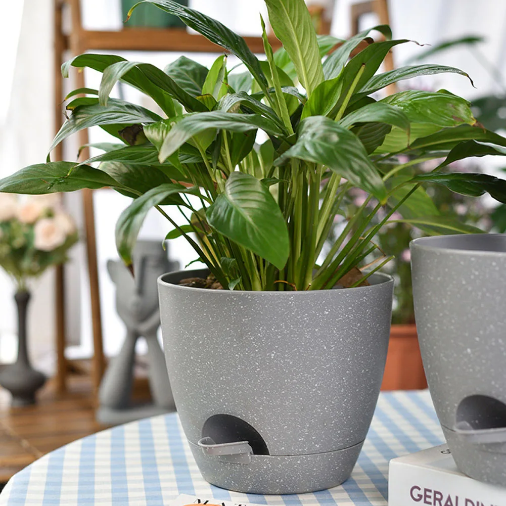 Watering Planter Handmade Self Watering Plant Flower Pot With Water Container Round Flowerpot Home Garden Decor
Watering Planter Handmade Self Watering Plant Flower Pot With Water Container Round Flowerpot Home Garden Decor