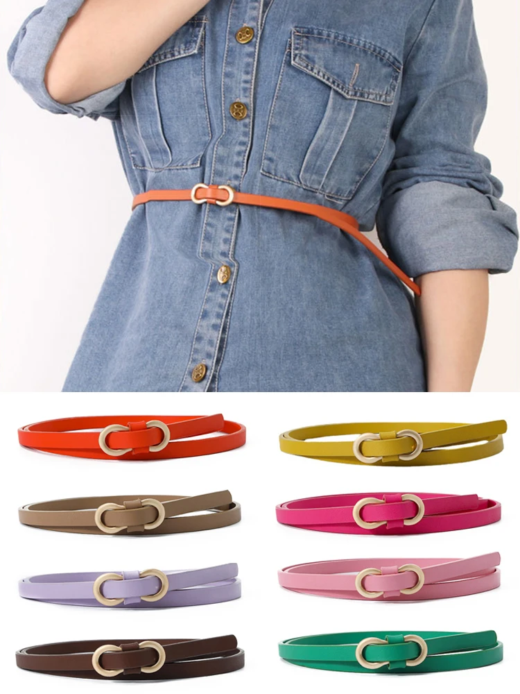 Women Belts Thin Golden Buckle PU Leather Strap For Dress Trousers Casual Black Ladies Female Designer Waistband
Women Belts Thin Golden Buckle PU Leather Strap For Dress Trousers Casual Black Ladies Female Designer Waistband