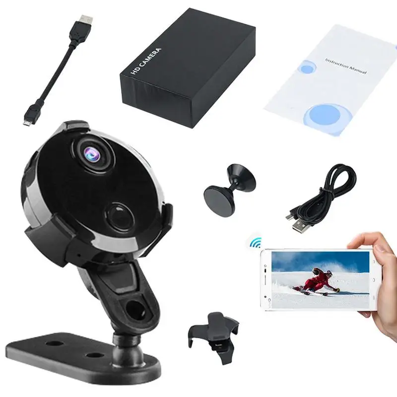 Мини Wi-Fi IP-камера HD 1080P Беспроводная внутренняя камера ночное видение Аудио Обнаружение движения Радионяня безопасность умного дома
Мини Wi-Fi IP-камера HD 1080P Беспроводная внутренняя камера ночное видение Аудио Обнаружение движения Радионяня безопасность умного дома