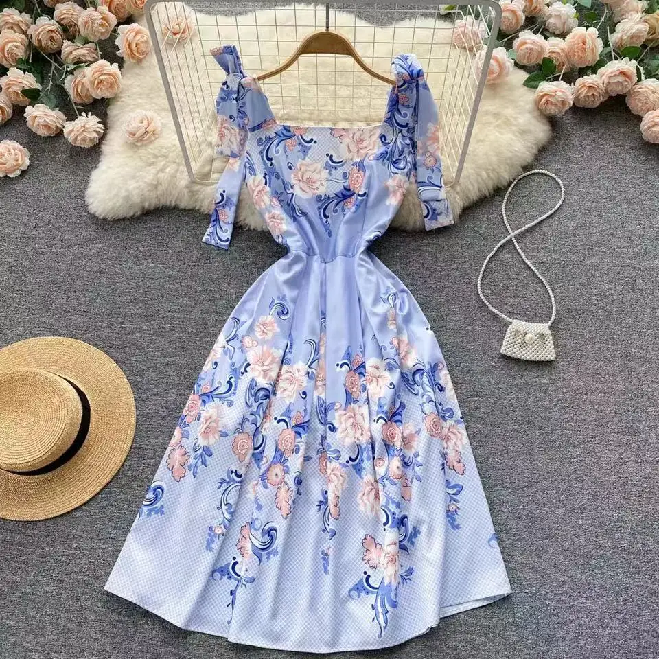 JSXDHK New Fashion Summer Holiday Dress 2022 Temperament Women Bow Tie Flower Print Sleeveless Vest Female Square Collar Vestido
JSXDHK New Fashion Summer Holiday Dress 2022 Temperament Women Bow Tie Flower Print Sleeveless Vest Female Square Collar Vestido