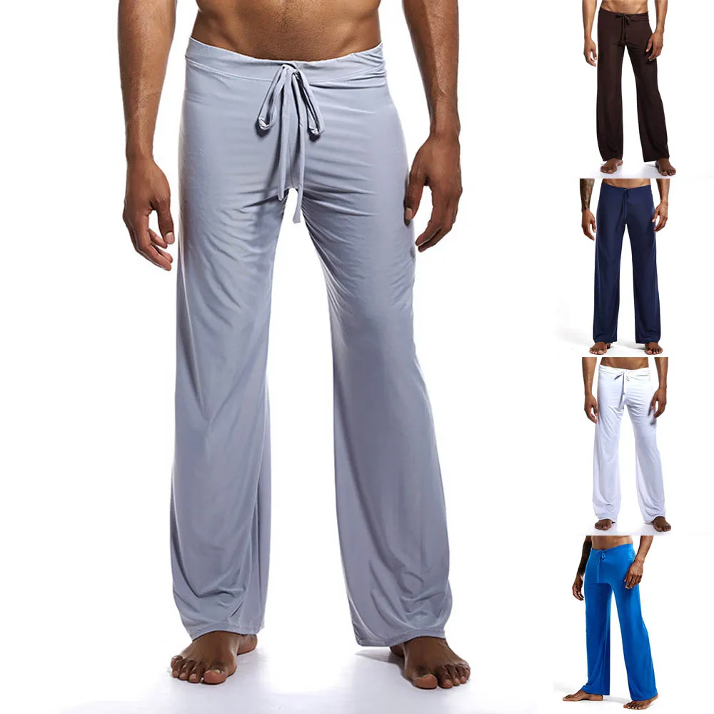 Summer Mens Underwear Soft Ice Silk Elastic Sports Legging Loose Trousers Hot Male Clothes Home Pajama Pants Sleep Bottoms
Summer Mens Underwear Soft Ice Silk Elastic Sports Legging Loose Trousers Hot Male Clothes Home Pajama Pants Sleep Bottoms
