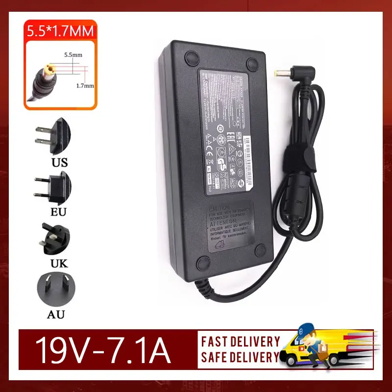 New 19V 7.1A 135W 5.5MM*1.7MM AC Adapter For Ace VN7-591G-56BD Adapter Charger Power Supply
New 19V 7.1A 135W 5.5MM*1.7MM AC Adapter For Ace VN7-591G-56BD Adapter Charger Power Supply