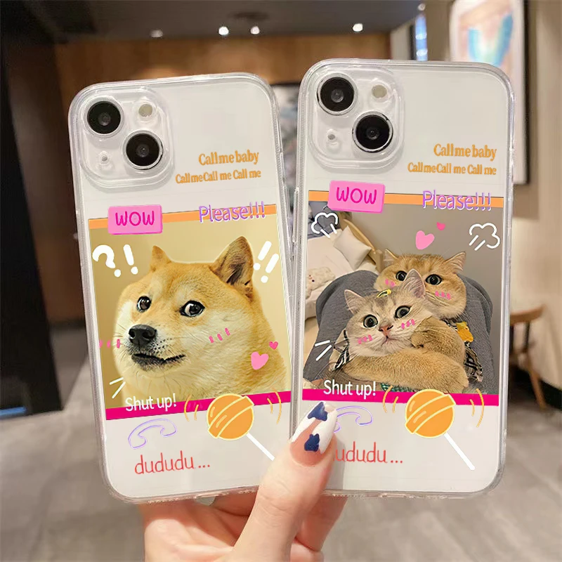 Cute Animal Cat Doge Clear Phone Case For iPhone 13 12 Pro Max Mini 11 Pro X XR XS Max 6 6S 7 8 Plus Se2 Coque Back Cases
Cute Animal Cat Doge Clear Phone Case For iPhone 13 12 Pro Max Mini 11 Pro X XR XS Max 6 6S 7 8 Plus Se2 Coque Back Cases