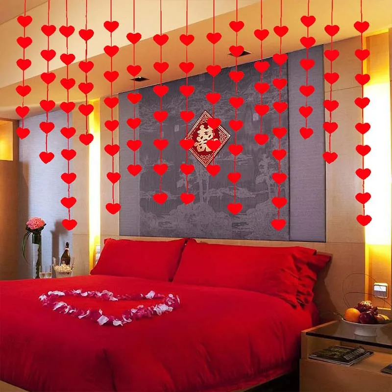 16 Red Hearts Garland Hanging String Love Curtain DIY Wedding Anniversary Birthday Party Valentine's Day Room Layout Decorations
16 Red Hearts Garland Hanging String Love Curtain DIY Wedding Anniversary Birthday Party Valentine's Day Room Layout Decorations