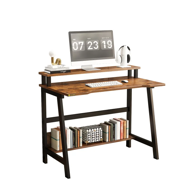 

Маленький компьютерный стол для помещений, современный письменный стол 33,5 дюйма с монитором и полкой для хранения, для дома и офиса, для ноутбука