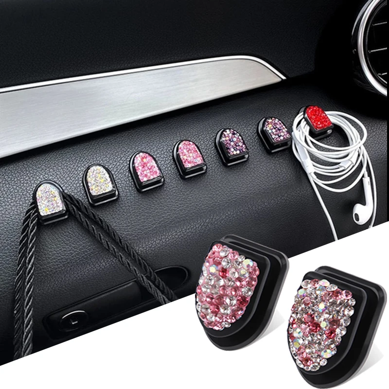 2pcs Rhinestone Car Crystal Hooks Mini Bling Hook Bag Hanging Holder Car Styling Interior Creative Ornaments Decor Accessories
2pcs Rhinestone Car Crystal Hooks Mini Bling Hook Bag Hanging Holder Car Styling Interior Creative Ornaments Decor Accessories