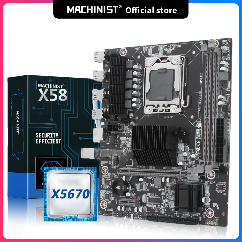 Комплект материнской платы Machinist X58 с процессором Xeon X5670 LGA 1366, поддержка оперативной памяти DDR3
Комплект материнской платы Machinist X58 с процессором Xeon X5670 LGA 1366, поддержка оперативной памяти DDR3
