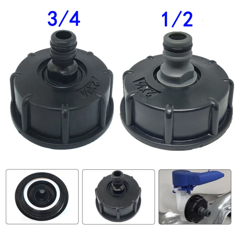 S60x6 Coarse Thread IBC Water Pipe 1/2 Inch 3/4 Inch Tap Cap Tank Adapter Compatible With IBC Tank Garden Adapte Accessories
S60x6 Coarse Thread IBC Water Pipe 1/2 Inch 3/4 Inch Tap Cap Tank Adapter Compatible With IBC Tank Garden Adapte Accessories