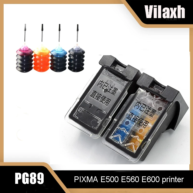 

Vilaxhподходит для Canon 89 99 PG89 CL99 чернильный картридж для Canon PIXMA E500 E600 E568 E560 PG89 черный CL99 Цвет pg 89 cl 99