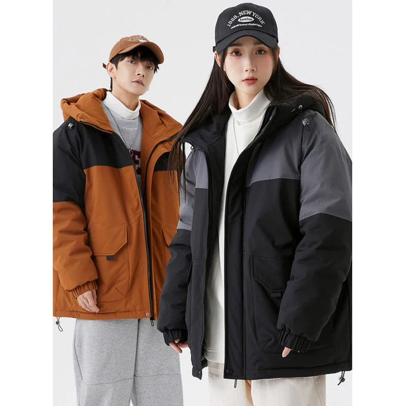 Unisex Chic Hooded Cotton Padded Women Parkas Couple Winter Warm Loose Thicken Female/MaleDown Coats Ladies Casual Outwear
Unisex Chic Hooded Cotton Padded Women Parkas Couple Winter Warm Loose Thicken Female/MaleDown Coats Ladies Casual Outwear