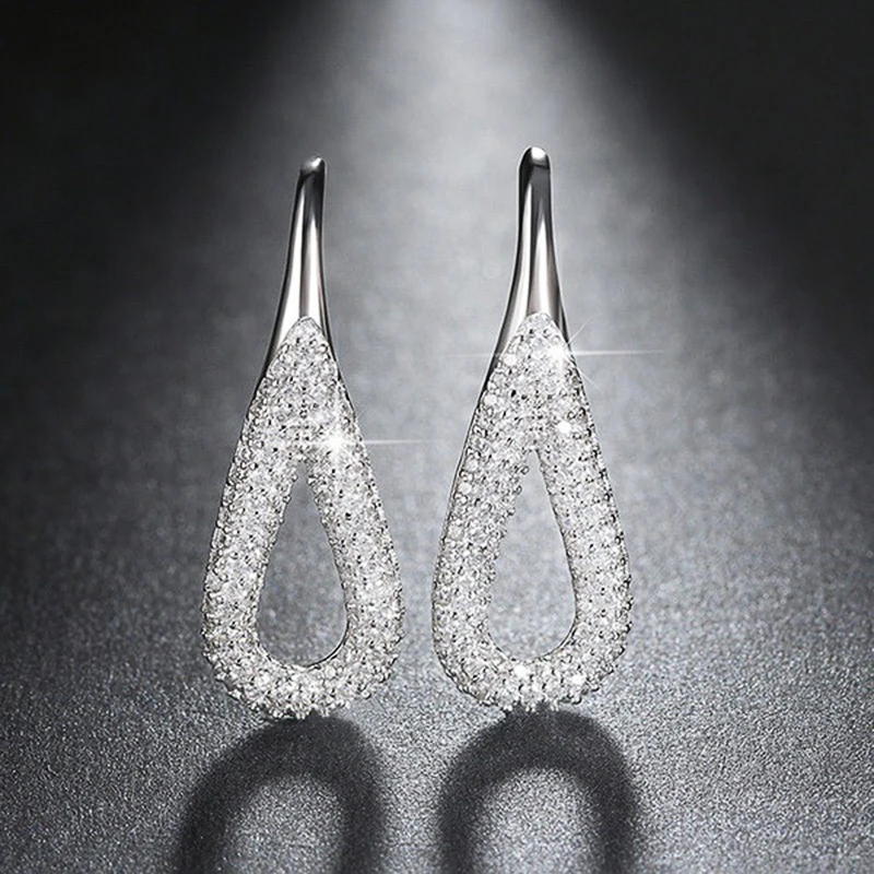 Hollow Out Water Drop Shaped Women's Earrings 3 Metal Colors Available Luxury Wedding Engagement Earrings Fashion Jewelry
Hollow Out Water Drop Shaped Women's Earrings 3 Metal Colors Available Luxury Wedding Engagement Earrings Fashion Jewelry