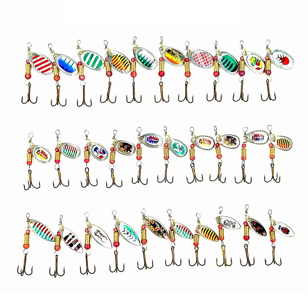 30-Pack Metal Spinner Sequin Lure Sea Trout Bass Salmon Bass Tackle Set High Reflection And Bright Colors Attract Big Fish
30-Pack Metal Spinner Sequin Lure Sea Trout Bass Salmon Bass Tackle Set High Reflection And Bright Colors Attract Big Fish