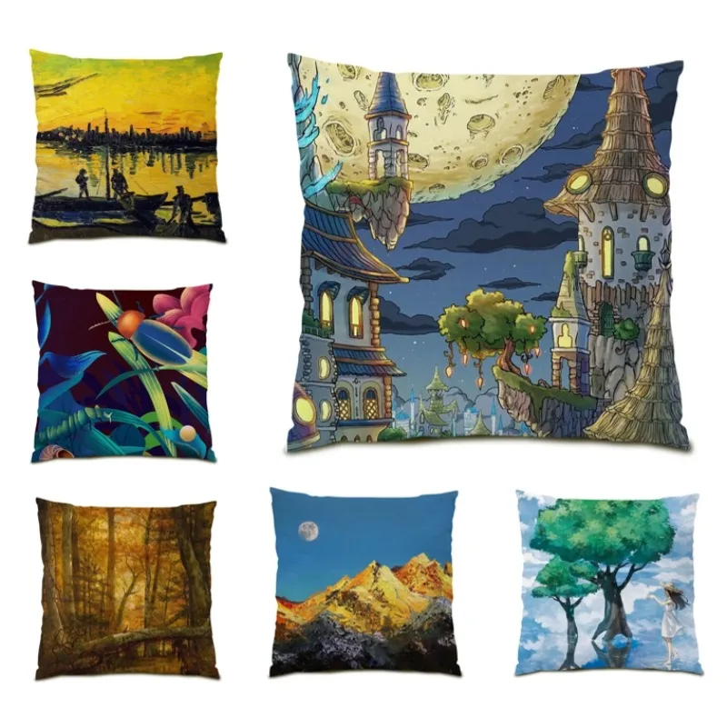 Bed Decoration Home Tropical Palm Cushion Cover 18x18 Inches Oil Painting Living Room Decoration Square Throw Pillow Cover E0080
Bed Decoration Home Tropical Palm Cushion Cover 18x18 Inches Oil Painting Living Room Decoration Square Throw Pillow Cover E0080