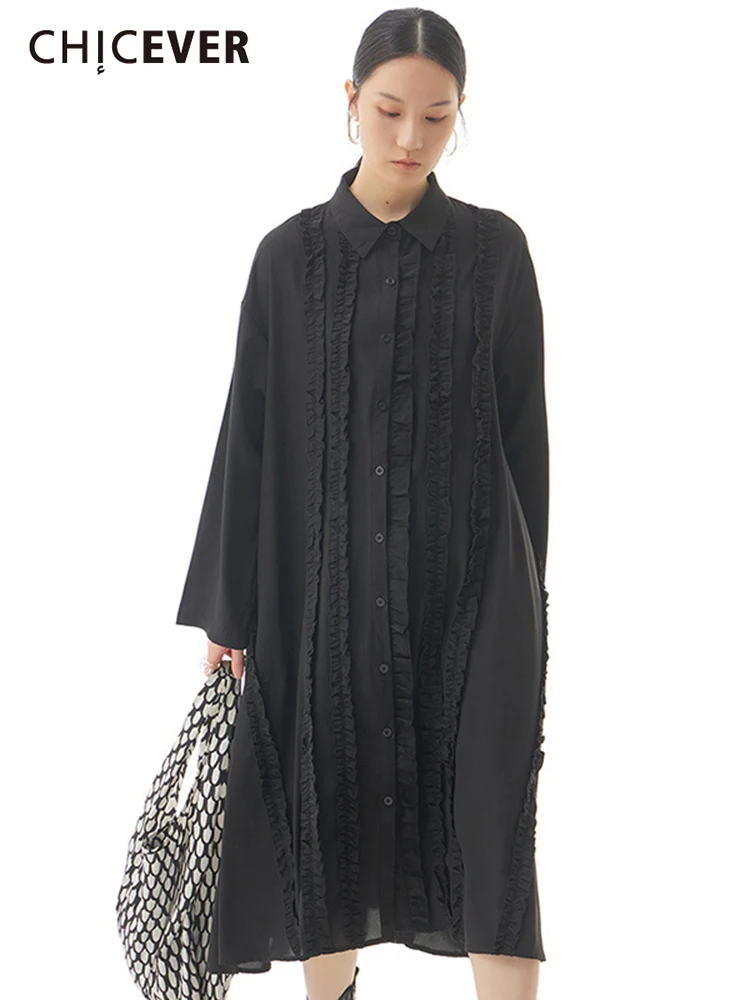 CHICEVER повседневное свободное платье для женщин с отворотом и длинным рукавом однобортное лоскутное съедобное дерево грибок сплошное миди платья для женщин 
CHICEVER повседневное свободное платье для женщин с отворотом и длинным рукавом однобортное лоскутное съедобное дерево грибок сплошное миди платья для женщин