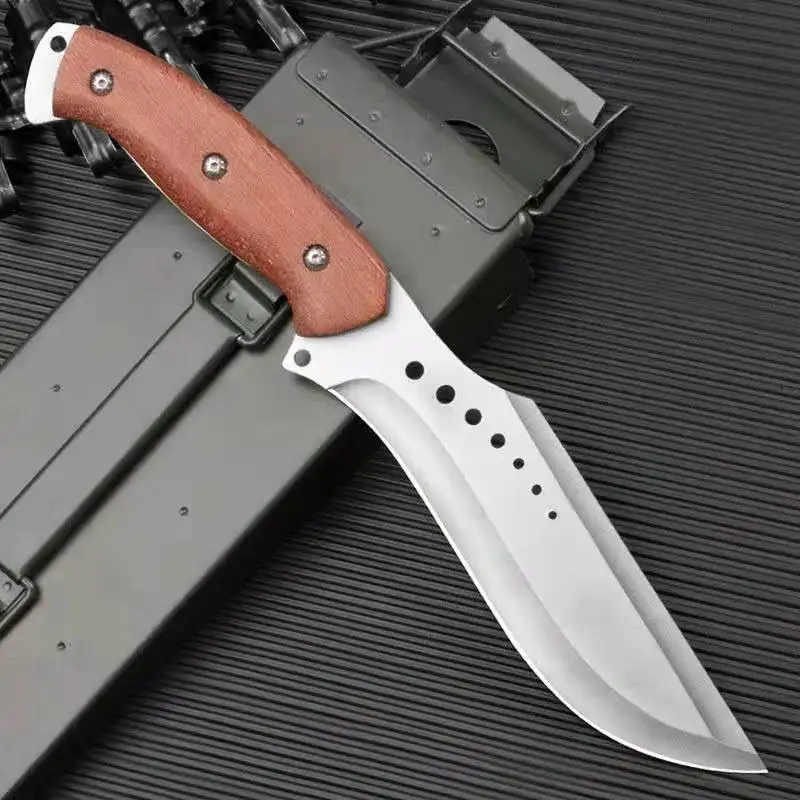 New Kitchen Knife Outdoor Stainless Steel Jungle Tactical Knife Wooden Handle Camping Hunting Straight Knife Self-defense Tool
New Kitchen Knife Outdoor Stainless Steel Jungle Tactical Knife Wooden Handle Camping Hunting Straight Knife Self-defense Tool