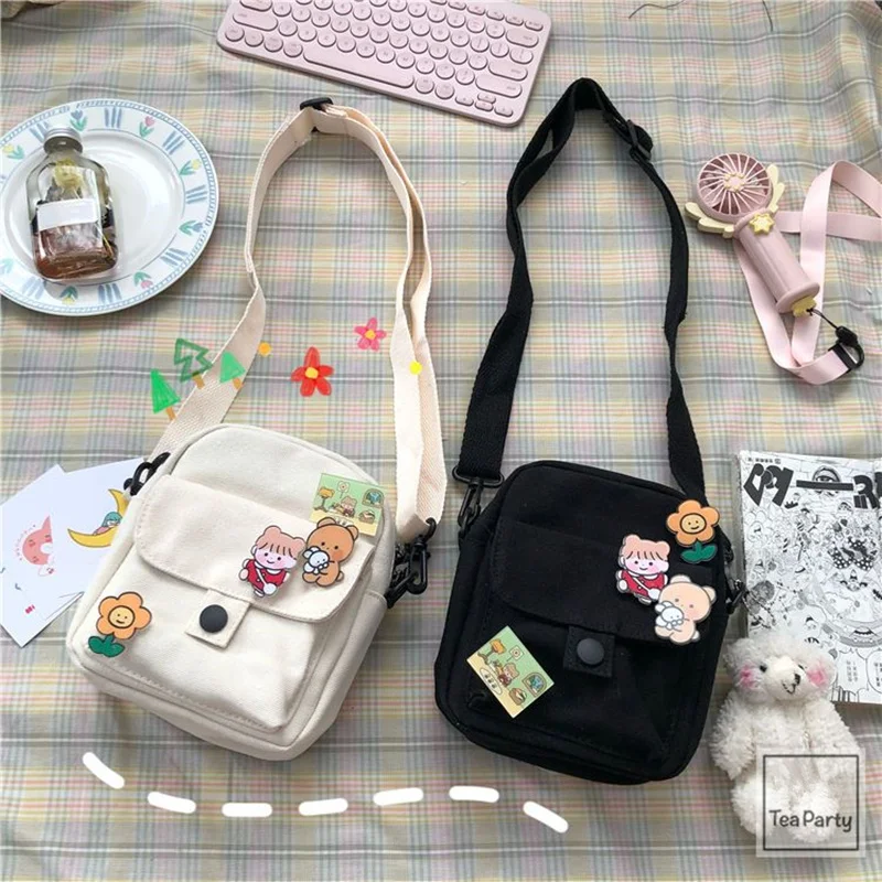 Casual Crossbody Bag Women Canvas Small Shoulder Bag Kawaii Harajuku Square Zipper Design Female Student Messenger Bags for Girl
Casual Crossbody Bag Women Canvas Small Shoulder Bag Kawaii Harajuku Square Zipper Design Female Student Messenger Bags for Girl