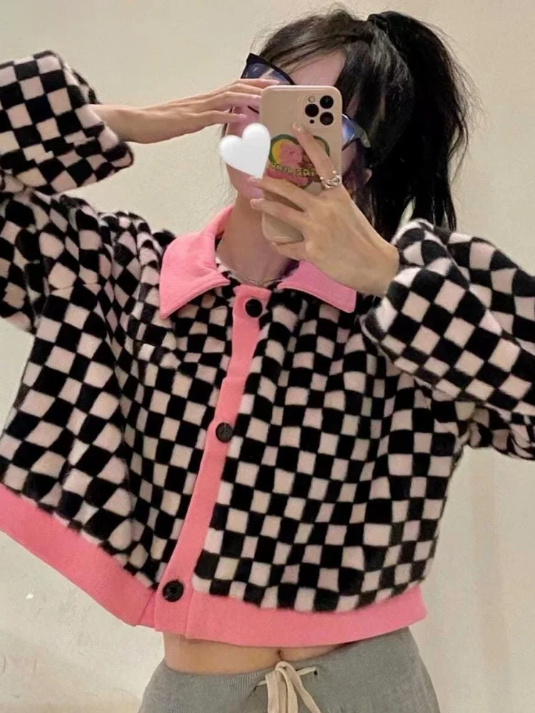 Checkerboard Contrast Color Jackets Women 2023 Korean New Fashion Y2k Aesthetic Coat Female Harajuku Streetwear Tops
Checkerboard Contrast Color Jackets Women 2023 Korean New Fashion Y2k Aesthetic Coat Female Harajuku Streetwear Tops