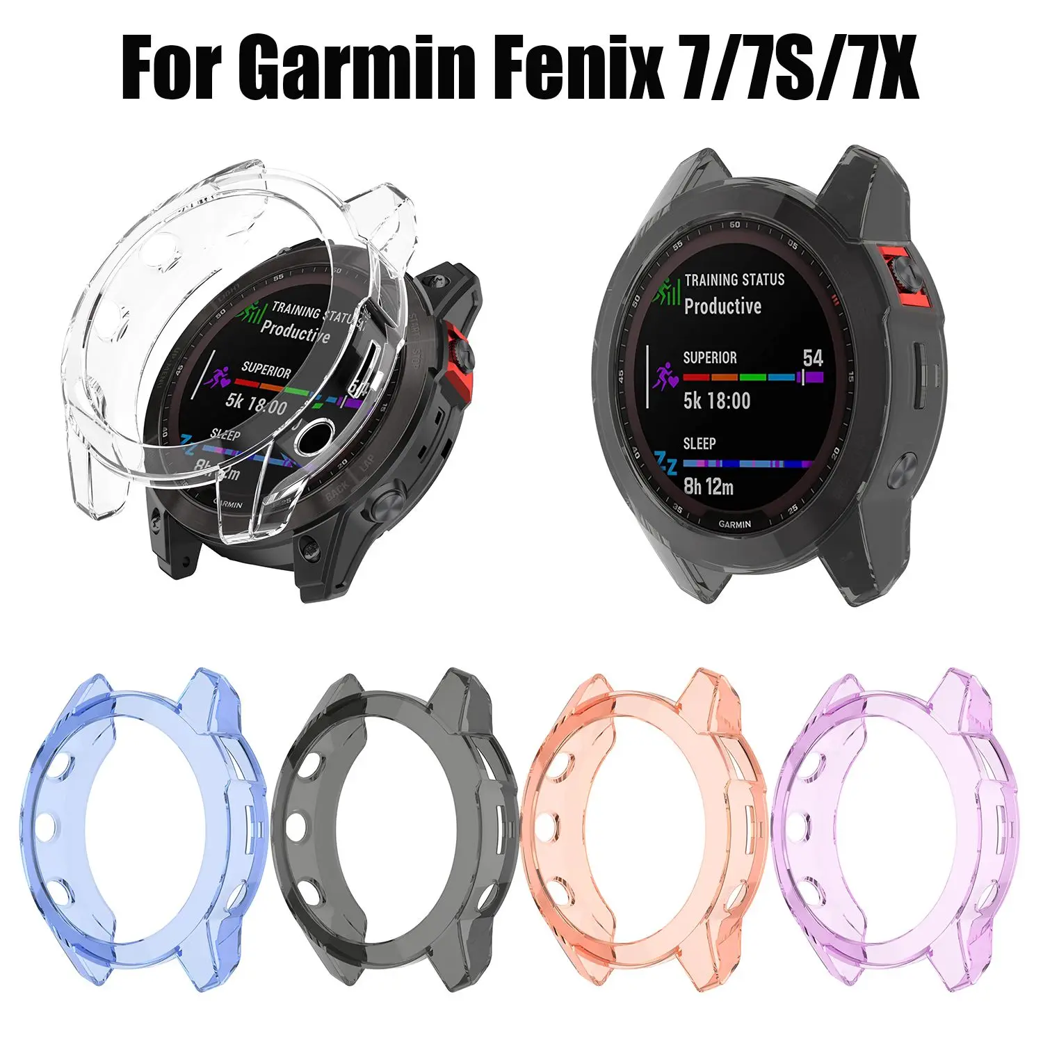 

Защитный чехол из ТПУ для смарт-часов Garmin Fenix 7 7S 7X, мягкий силиконовый бампер, рамка, аксессуары для смарт-часов Garmin Fenix7